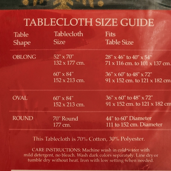 NWT Elegant Fabric Tablecloth - Picture 3 of 7